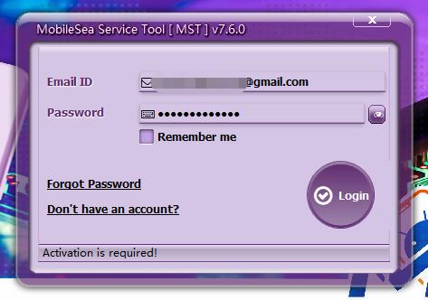 Registre la herramienta de servicio MobileSea