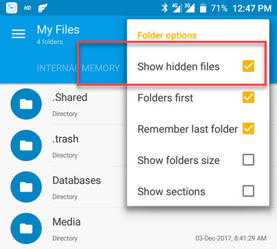 eliminar archivos nomedia