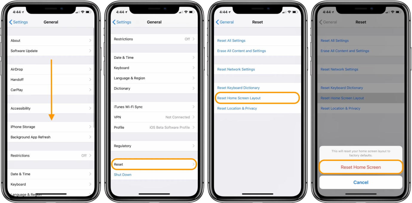 La biblioteca de aplicaciones desapareció en iPhone