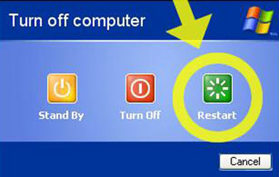 Reinicie su computadora