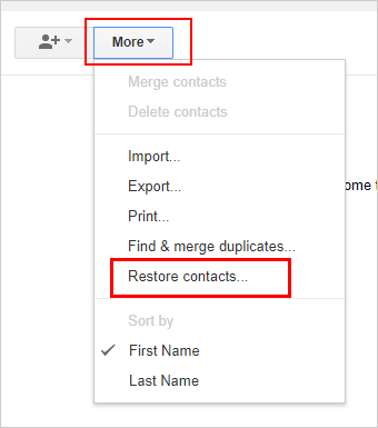 Restaurar contactos eliminados en HTC con Google