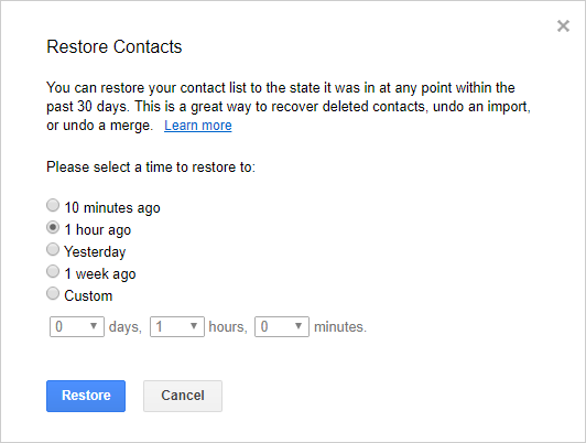 Restaurar contactos eliminados en HTC con Google