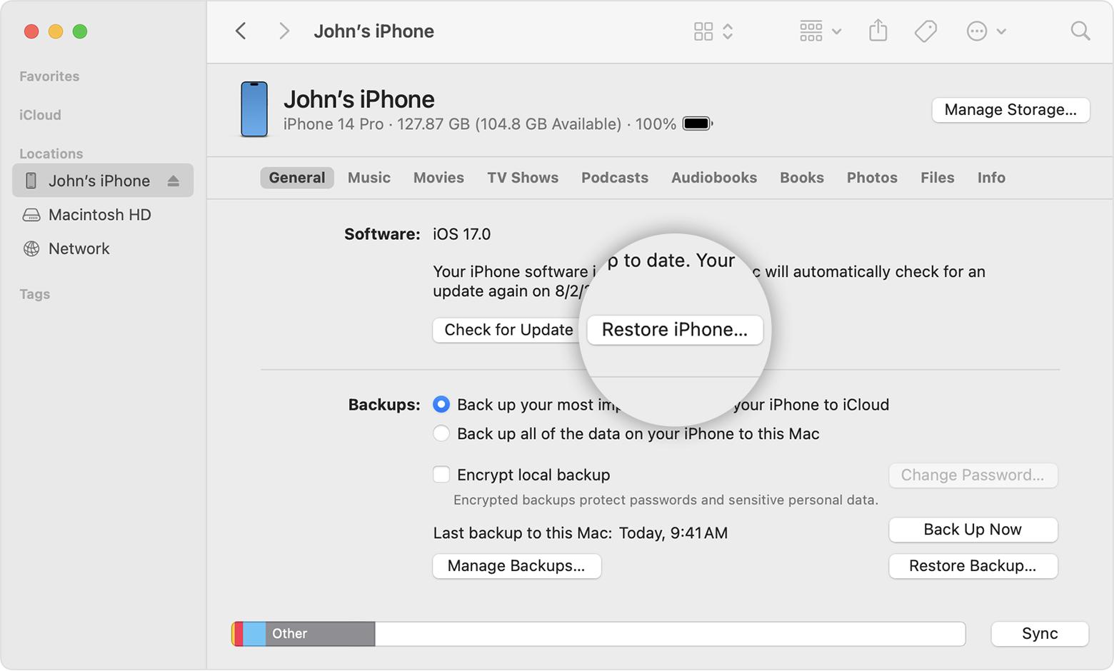 No se puede instalar la actualización iOS 18