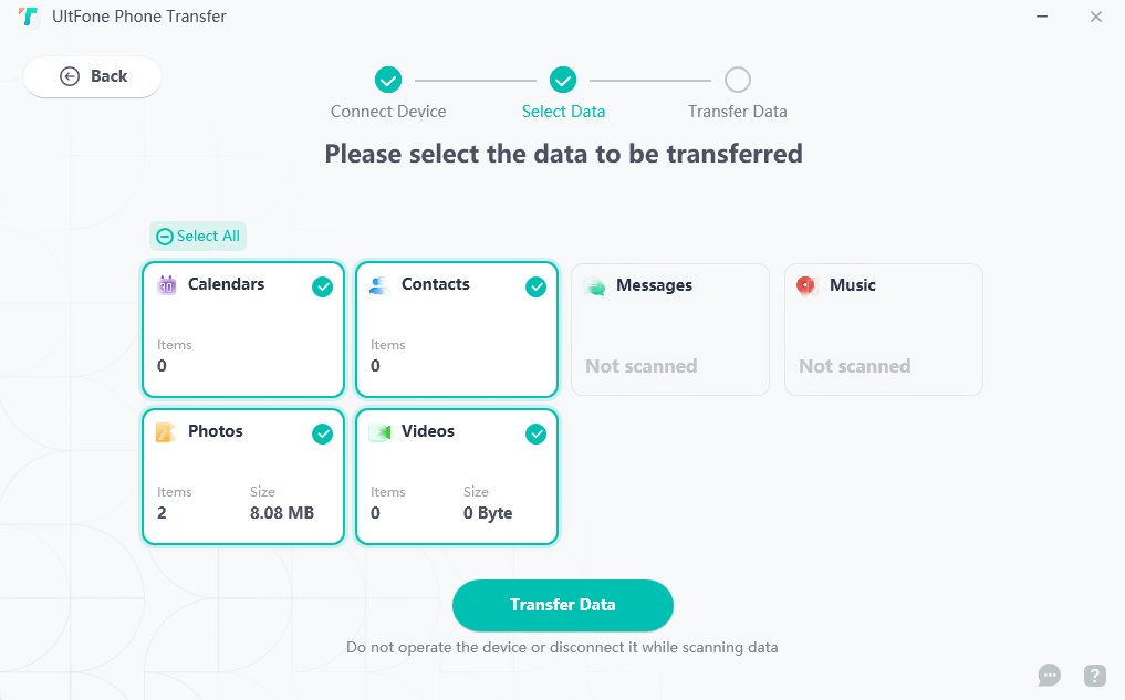 Transfiera los datos de Android a iPhone con éxito