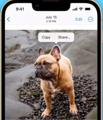 Compartir iOS 16/iOS 18 beta recorte de fotos