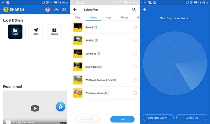   Shareit Enviar archivos
