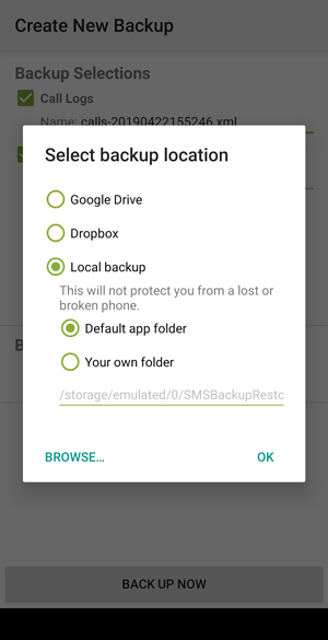 Ubicación de SMS de Android