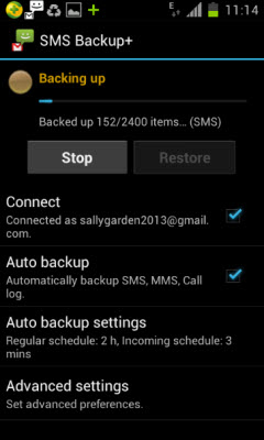 Transfiera iMessages a Android con SMS Backup Plus