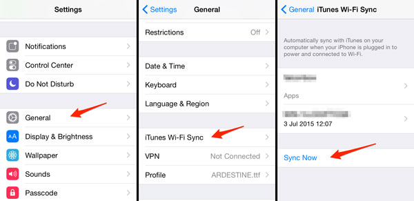 Cómo comenzar la sincronización de iTunes wifi en iPhone