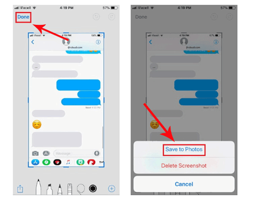 Cómo descargar textos de iPhone tomando capturas de pantalla
