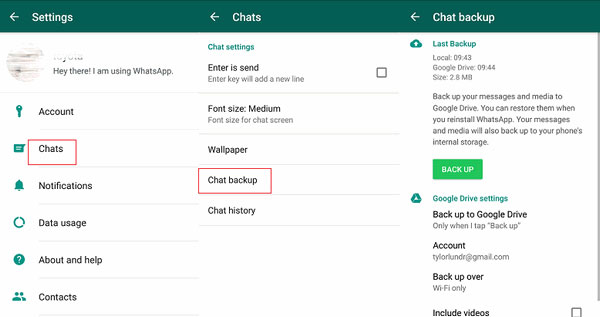 Haga una copia de seguridad de WhatsApp a través de Google Drive