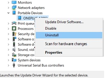 Desinstalar el controlador de Android en la PC