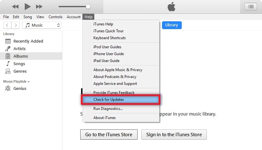 Actualizar iTunes en la PC
