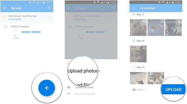 Transfiera videos de Android a Mac usando Dropbox