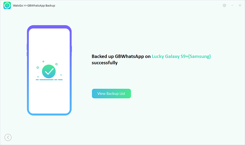 Guía Watsgo - Backup GBWhatsApp con éxito