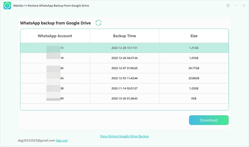 Guía de Watsgo - Mostrar la lista de Google Drive