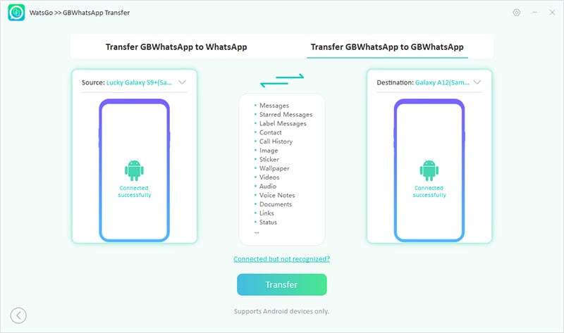Guía Watsgo: conecte dispositivos para transferir de GBWhatsApp a WhatsApp