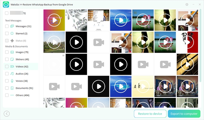 Guía Watsgo - Ver copia de seguridad de Google Drive