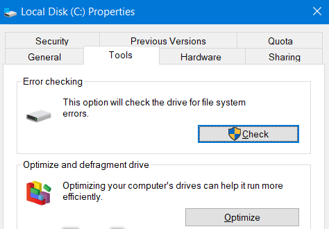Recupere los datos de una tarjeta SD corrupta a través de la herramienta de verificación de errores de Windows