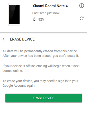 Cómo reiniciar duro Xiaomi Uso de Google Encuentra mi dispositivo