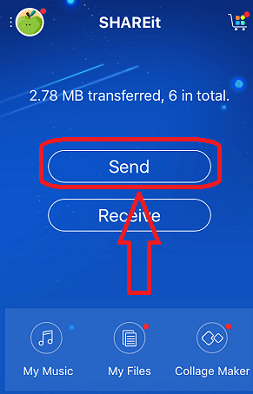Transferencia inalámbrica de iPhone a PC con Shareit